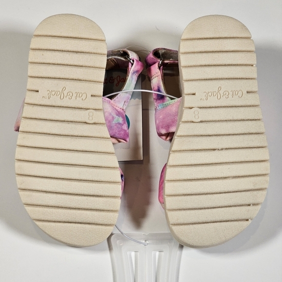 Toddler Girls Cat & Jack Tie-Dye Fabric Sandals Size 8 - Picture 2 of 10